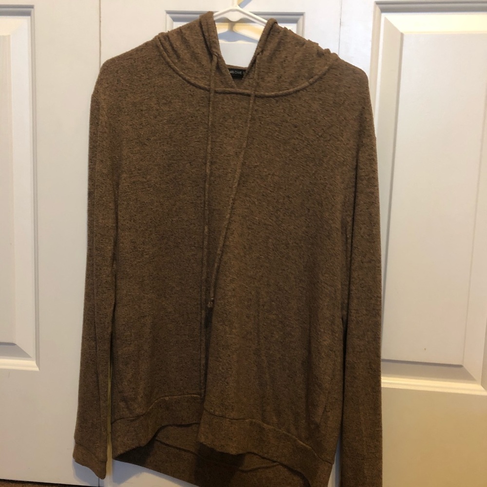 brown hoodie